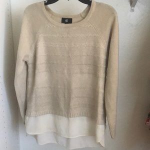 Iz byer oatmeal sweater top